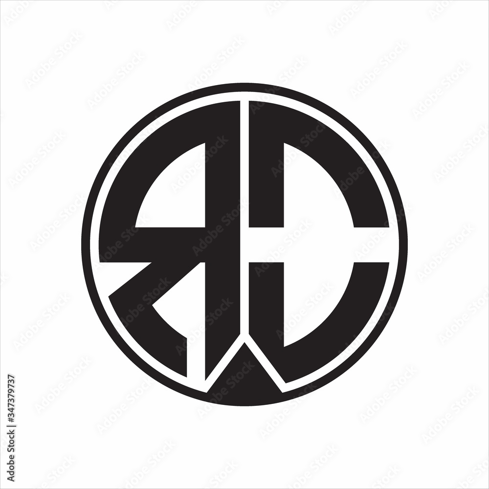 RO Logo monogram circle with piece ribbon style on white background RO Logo monogram circle with piece ribbon style on white background