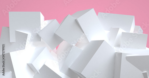 White box 3d abstract style background. Concept   poster  advertising  cover design  book design  cd cover  flyer  web disign backgrounds.