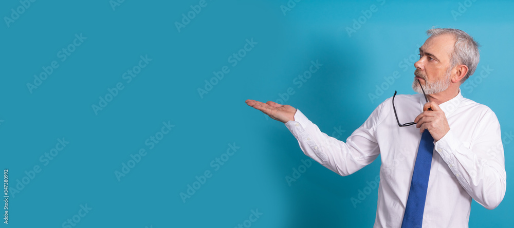businessman with tie isolated on color background businessman with tie isolated on color background