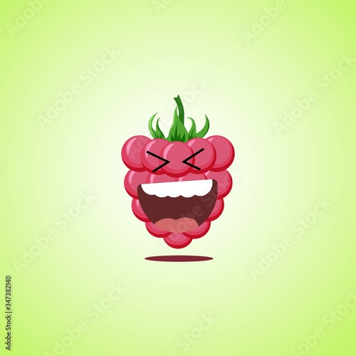 Roar with laughter symbol of the raspberries