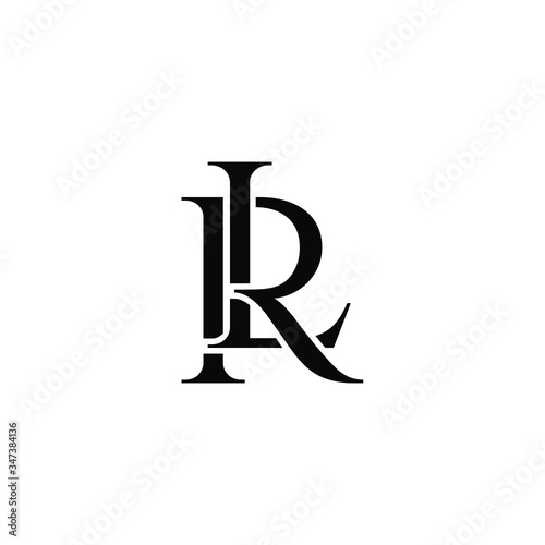 Fototapeta Naklejka Na Ścianę i Meble -  lr letter original monogram logo design