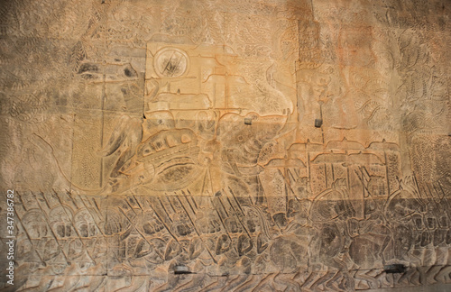 A fresco. Angkor-wat. Cambodia.