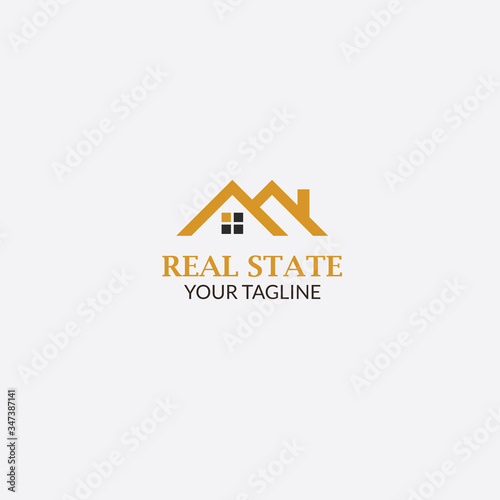 Real State Logo with style Modern for Construction , architecture , residence , hotel , property business , home interior or exterior