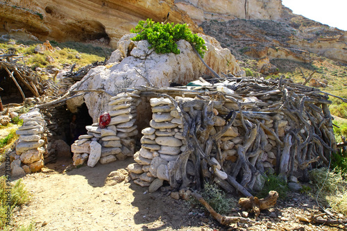 Cave man's nest house in Shuab beach,  Socotra island, Yemen.