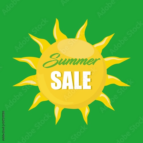 Summer sale banner. Design for banner, flyer, invitation, poster, web site or greeting card.