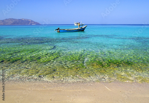 The most beautiful beach named Shuab Beach in Socotra island, Yemen.