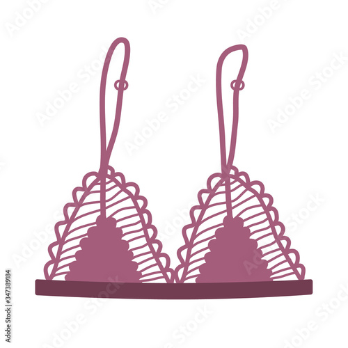 Bralett. Bra. Lingerie. Simple vector illustration. photo