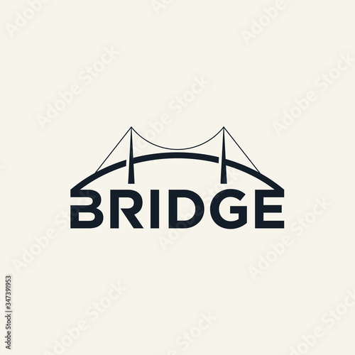 bridge logo black white monogram