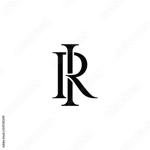 ir letter original monogram logo design