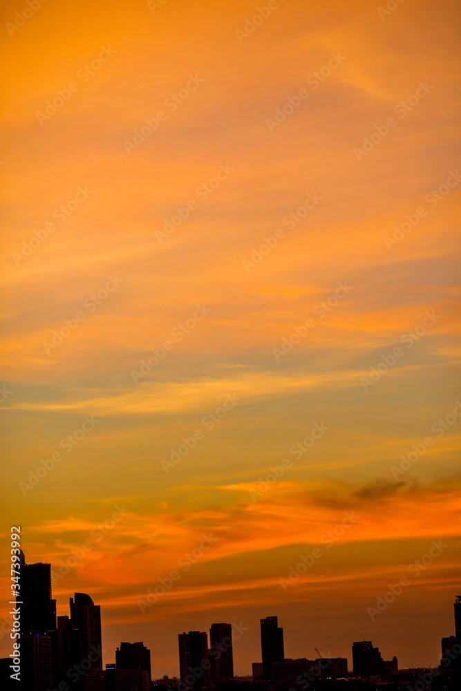 abstract background view of the colorful twilight sky.In the evening, the colorful changes (pink, orange, yellow, purple, sky) merge into the beauty of nature abstract background view of the colorful twilight sky.In the evening, the colorful changes (pink, orange, yellow, purple, sky) merge into the beauty of nature