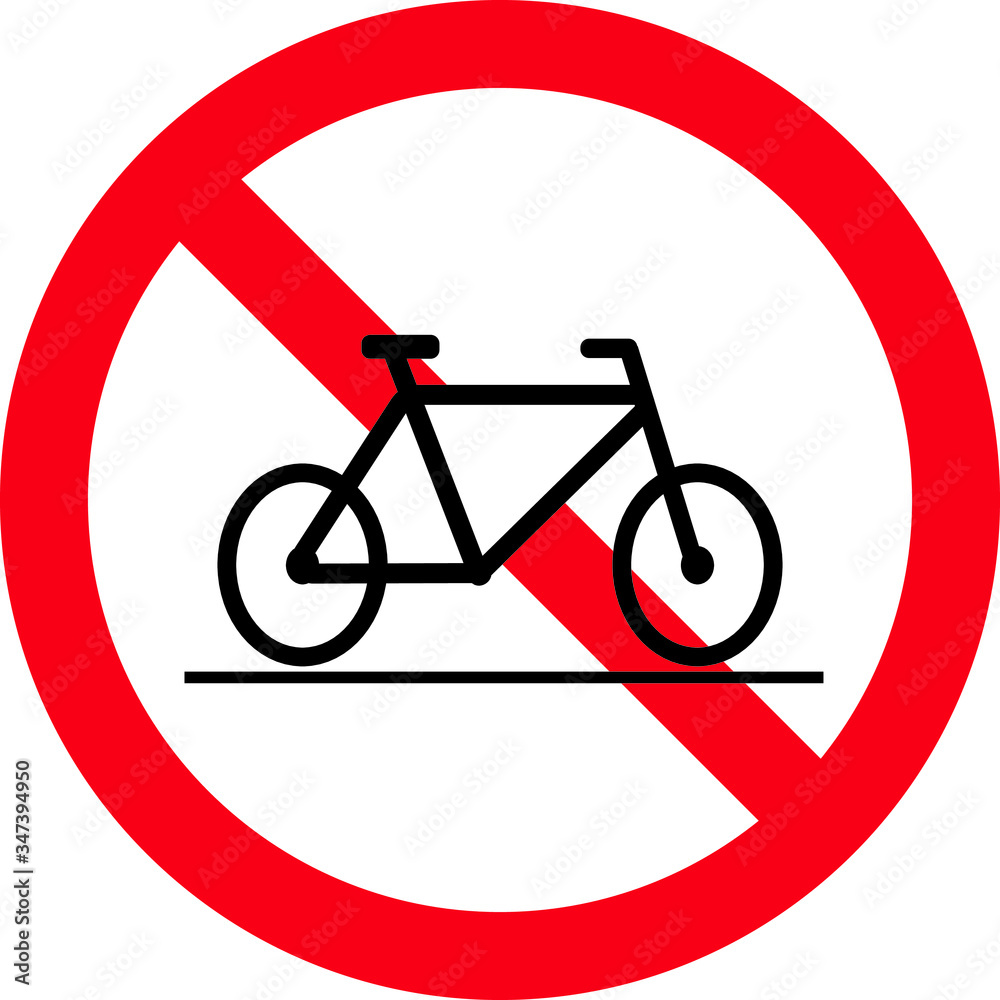 Bicycle ban sign, symbol, Vector illustration Bicycle ban sign, symbol, Vector illustration