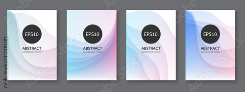 Set of abstract vector backgrounds with line waves Frame for text Modern Art graphics .Vector illustration.