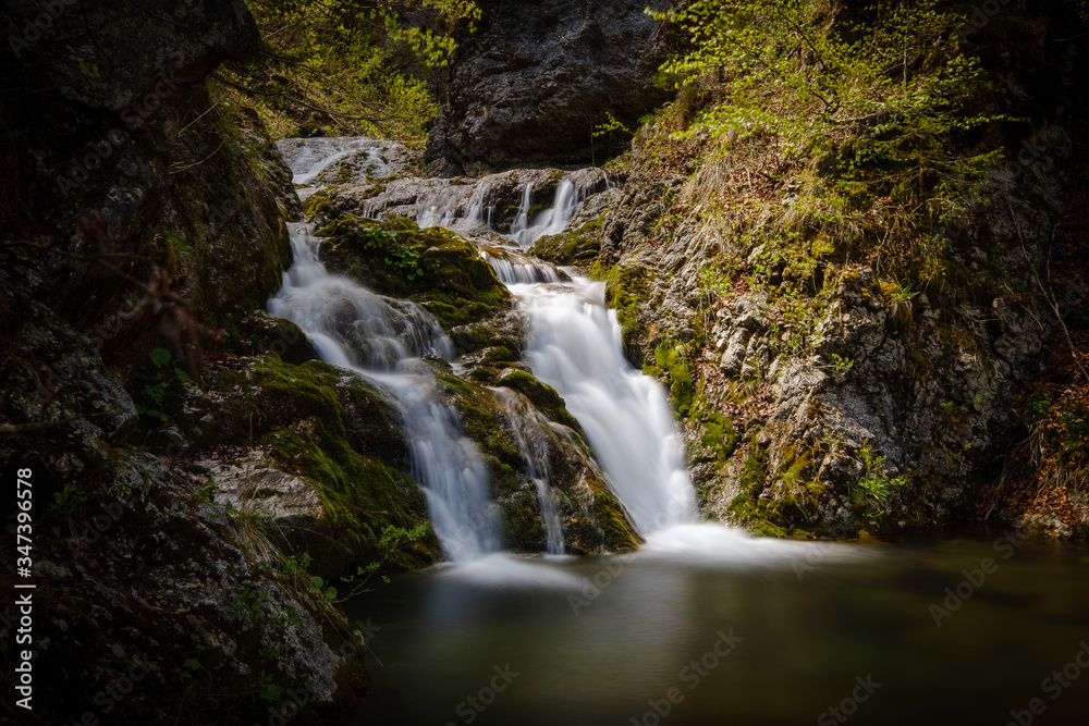 Beautiful Davca waterfalls in Slovenia in spring Beautiful Davca waterfalls in Slovenia in spring