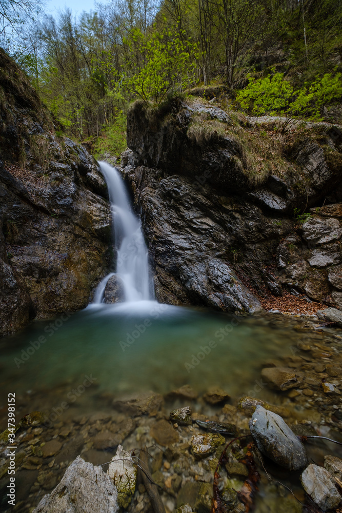 Skocnik waterfall in Davca Slovenia Skocnik waterfall in Davca Slovenia