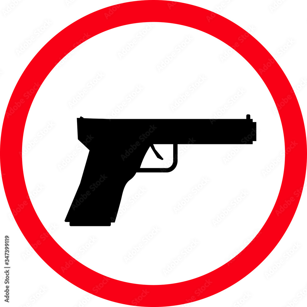 Gun sign, symbol, Vector illustration Gun sign, symbol, Vector illustration