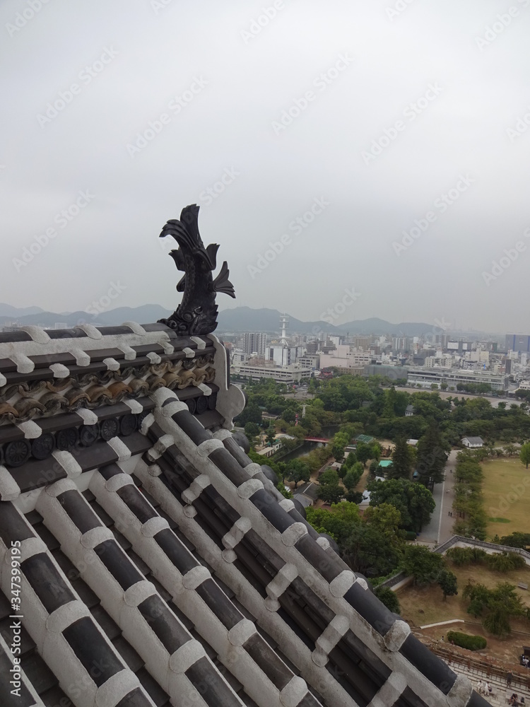 The view of Himeji in Japan