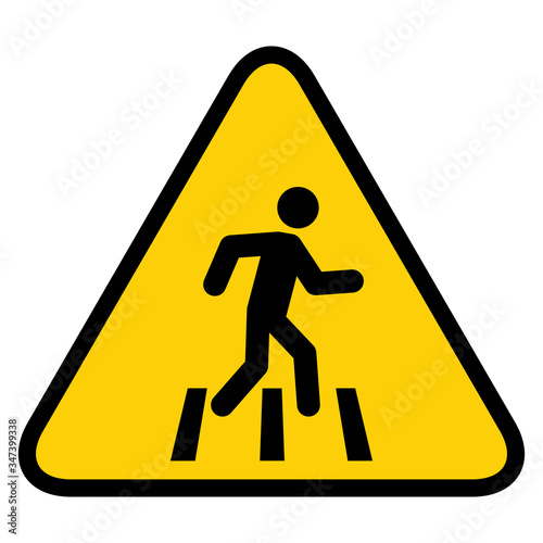 No walk icon access for pedestrians prohibition sign, vector illustration. No pedestrian sign