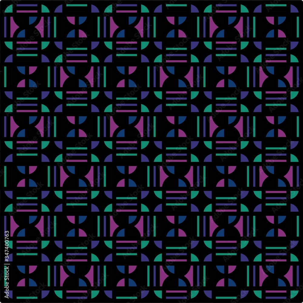 Beautiful of Colorful Square and Quarter Circle, Repeated, Abstract, Illustrator Pattern Wallpaper. Image for Printing on Paper, Wallpaper or Background, Covers, Fabrics Beautiful of Colorful Square and Quarter Circle, Repeated, Abstract, Illustrator Pattern Wallpaper. Image for Printing on Paper, Wallpaper or Background, Covers, Fabrics