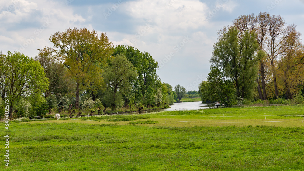 Family Estate Heerlijkheid Marienwaerdt along river De Lek in the Betuwe near Beesd, Gelderland The Netherlands