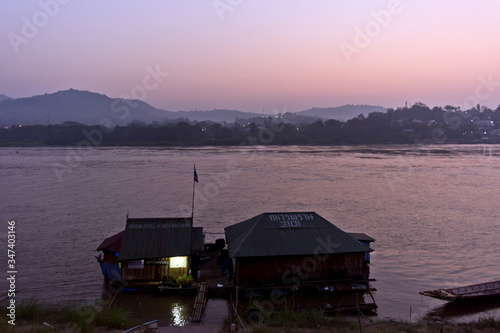 Sunrise Scenery at Mekong River, Chiang Khong, Thailand, Asia