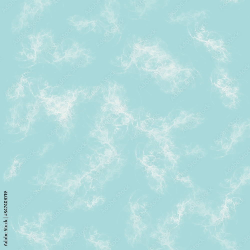 light blue background with blurry white spots, light ornament on a pale blue background, white pattern on a blue texture