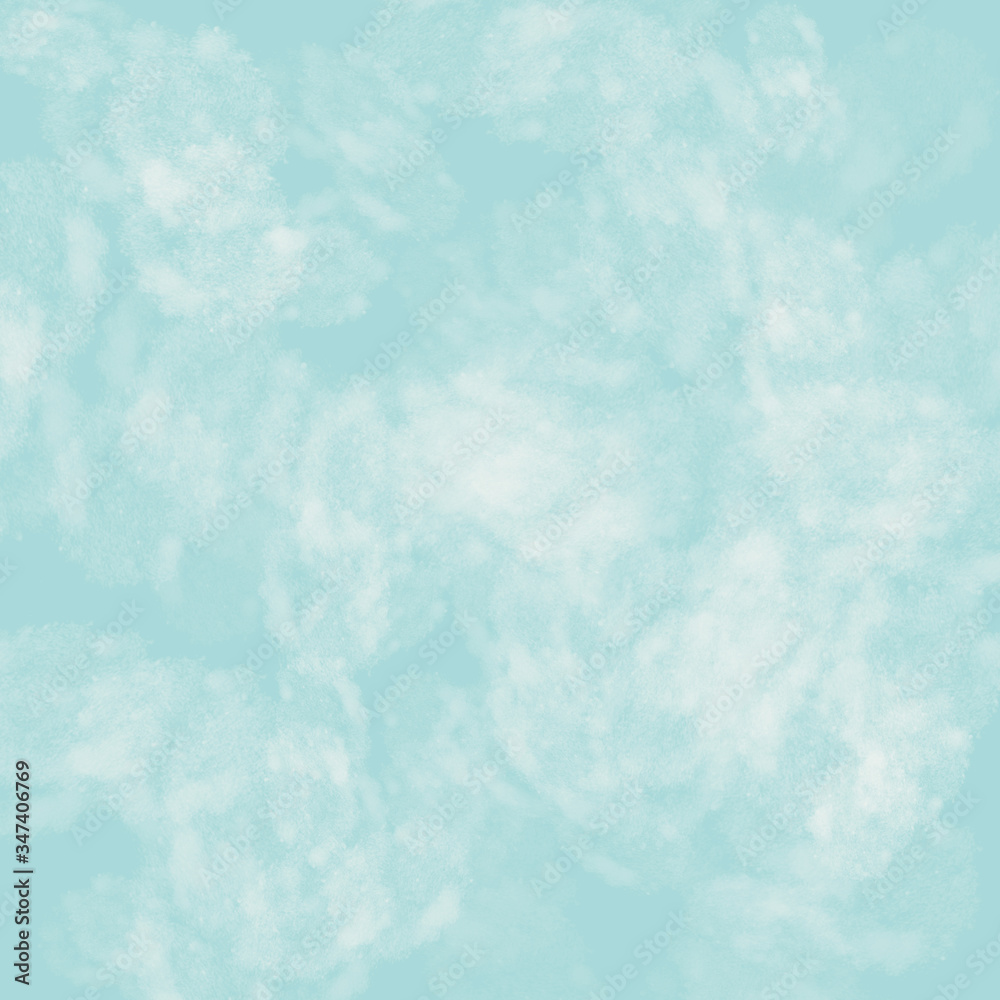 light blue background with blurry white spots, light ornament on a pale blue background, white pattern on a blue texture