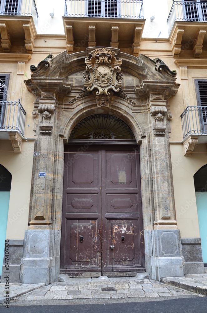 The  Old architecture in Palermo, Sicily (Italy)