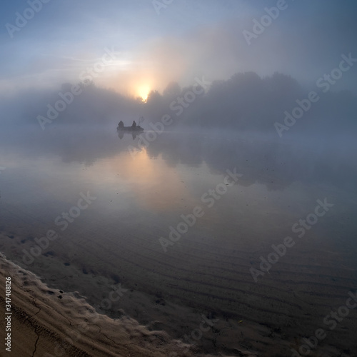 morning fishing on the boat © Александр Арендарь