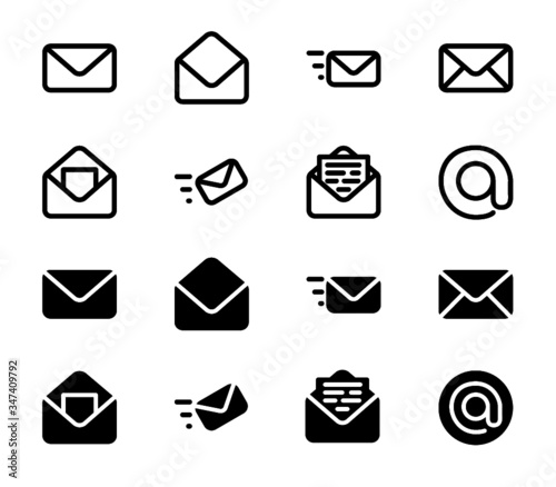 E-mail contact icons, many variations