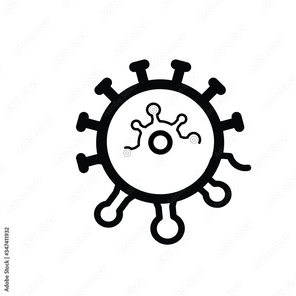 Virus drawing icon set, can be used as an illustration for coronavirus / COVID 19 or any virus Virus drawing icon set, can be used as an illustration for coronavirus / COVID 19 or any virus