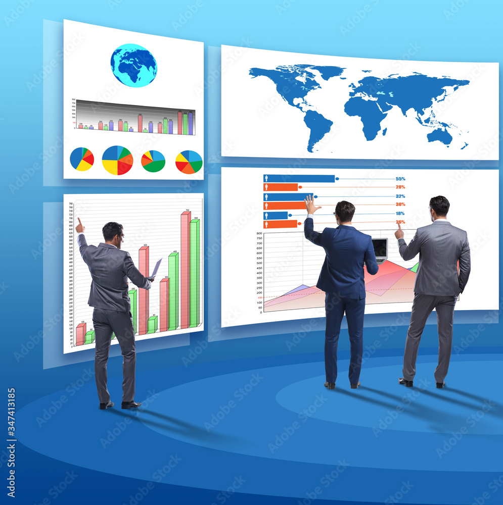 Obraz premium Concept of business charts and finance visualisation