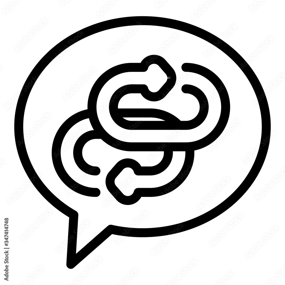 Link in a chat bubble icon. Outline link in a chat bubble vector icon for web design isolated on white background Link in a chat bubble icon. Outline link in a chat bubble vector icon for web design isolated on white background