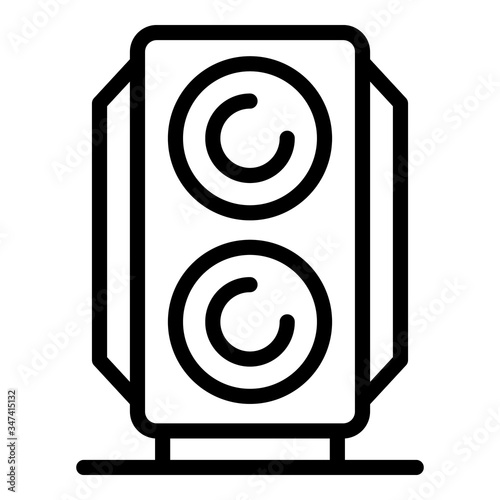 Subwoofer icon. Outline subwoofer vector icon for web design isolated on white background