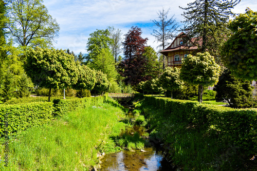 A long trip in the countryside in spring. 