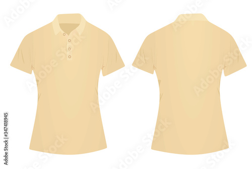 Beige women t shirt. vector illustration