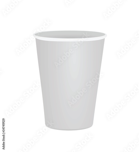Cardboard or plastic coffee cup. vector illustration