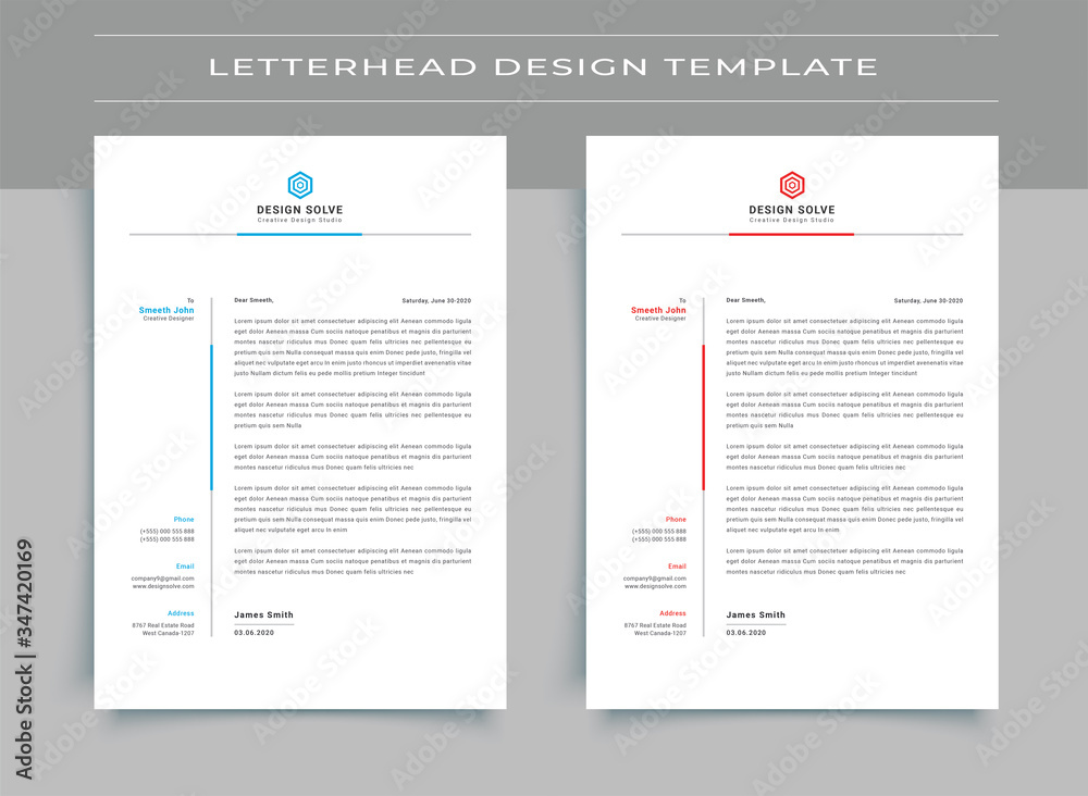 Modern Corporate Letterhead Design Template