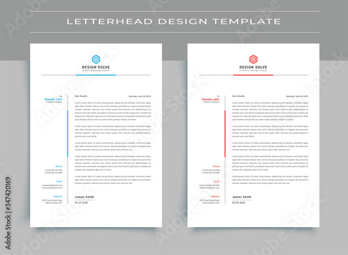 Modern Corporate Letterhead Design Template