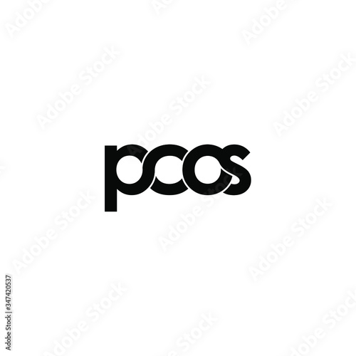 pcos letter original monogram logo design