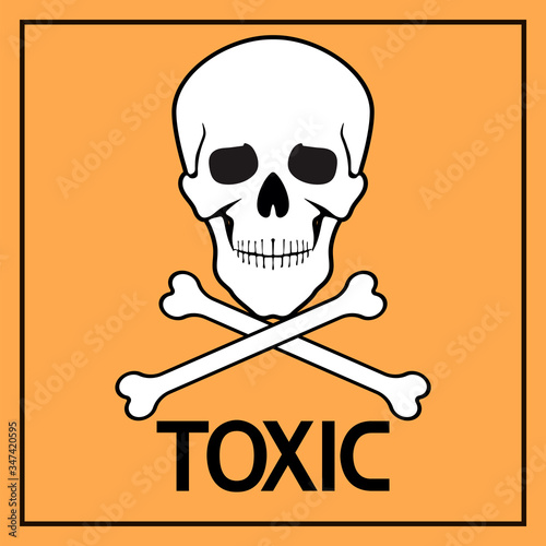 Toxic.Sign.
Illustrative-graphic poster, flat, yellow-black colors, flat. photo