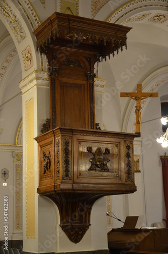 Interior of Church of Sambuca city, Sicily (Italy) photo