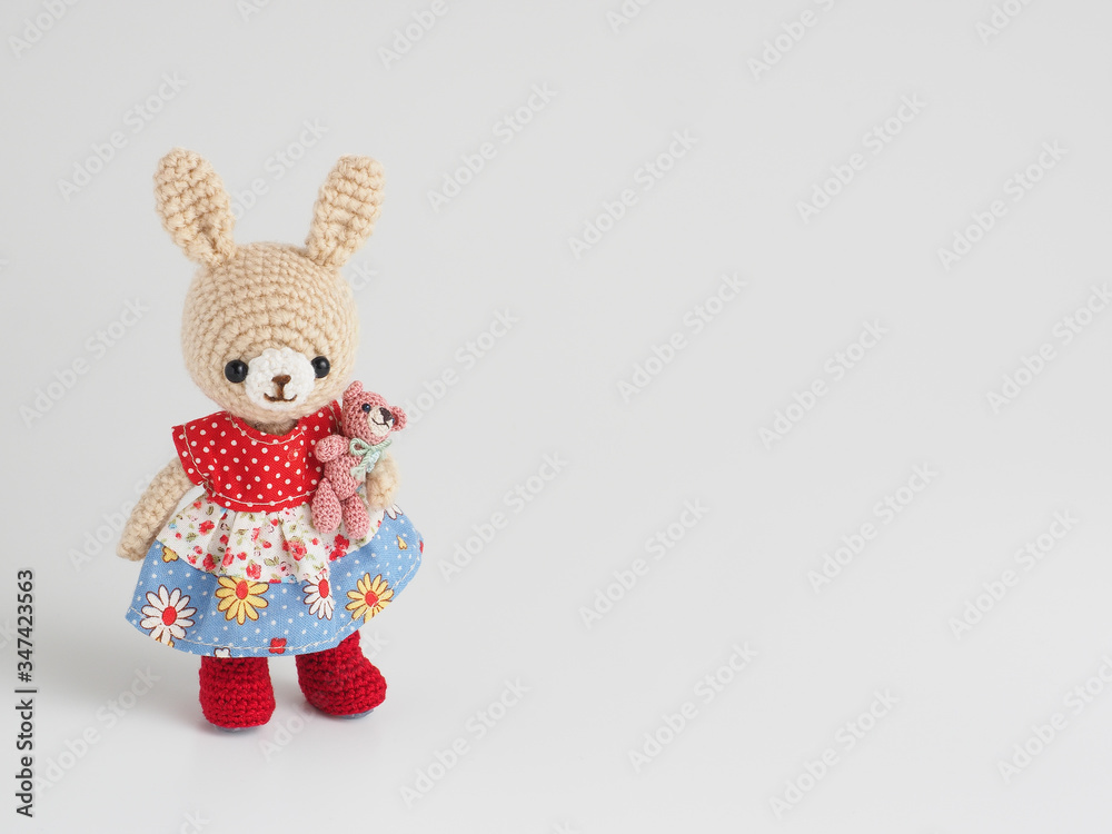 Obraz premium かわいい動物のあみぐるみ