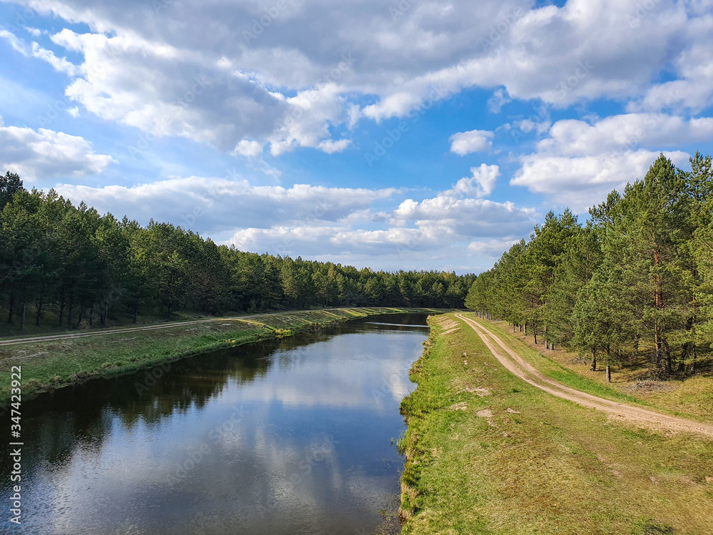 The water channel in Belarus The water channel in Belarus