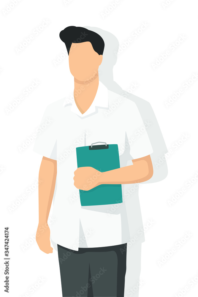 Pharmacist in modern flat style, nurse, pharmacist, simple medical concept on white background. Pharmacist in modern flat style, nurse, pharmacist, simple medical concept on white background.