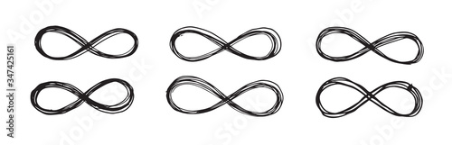 Infinity sign hand drawn illustration