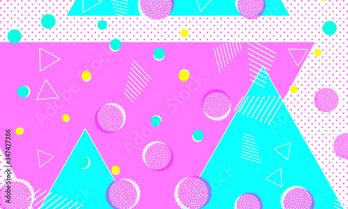 80s background. Abstract dots. Memphis pattern.