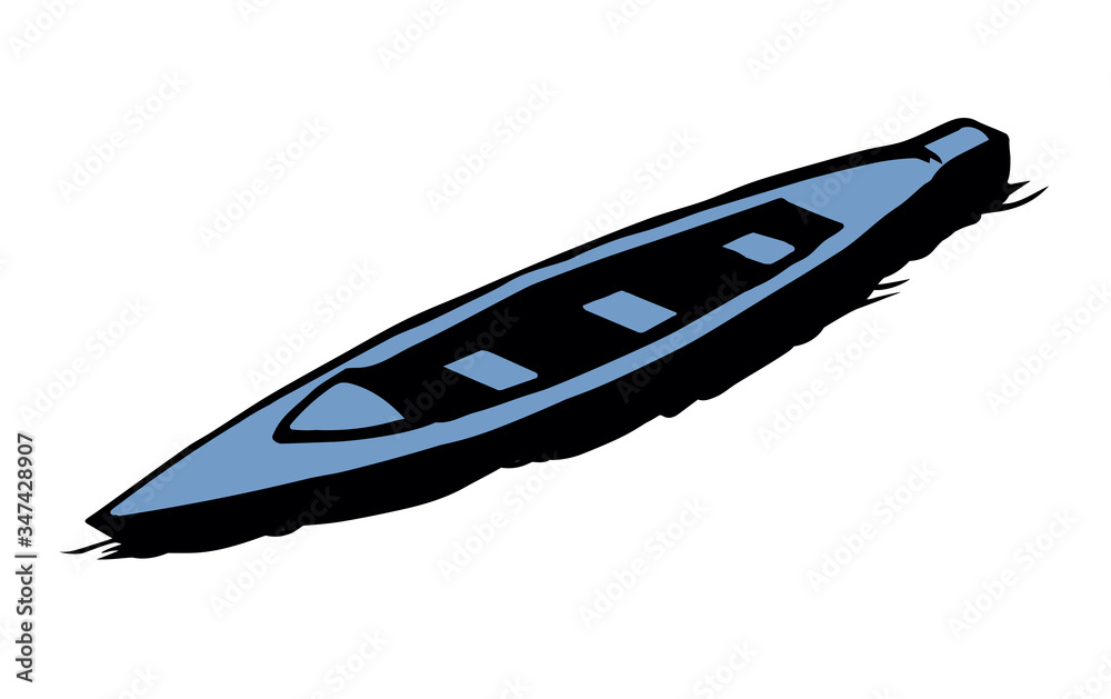 Old wooden boat. Vector drawing Old wooden boat. Vector drawing