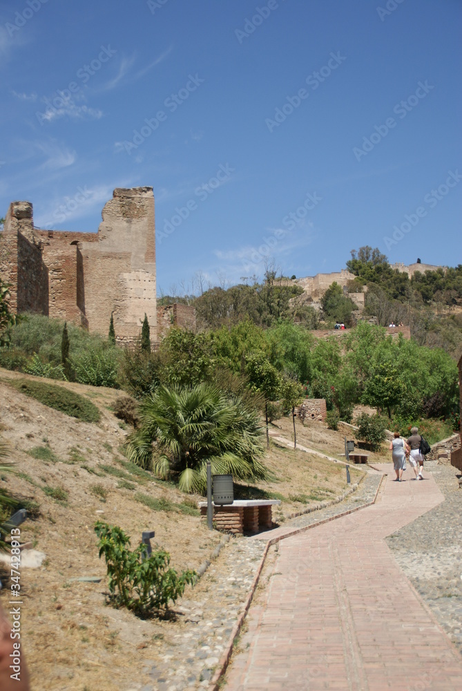 L'Alcazaba à Malaga en Andalousie en Espagne