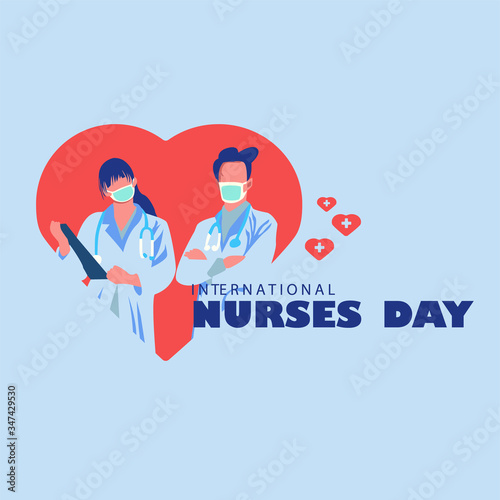 illustration vector graphic of international nurses day