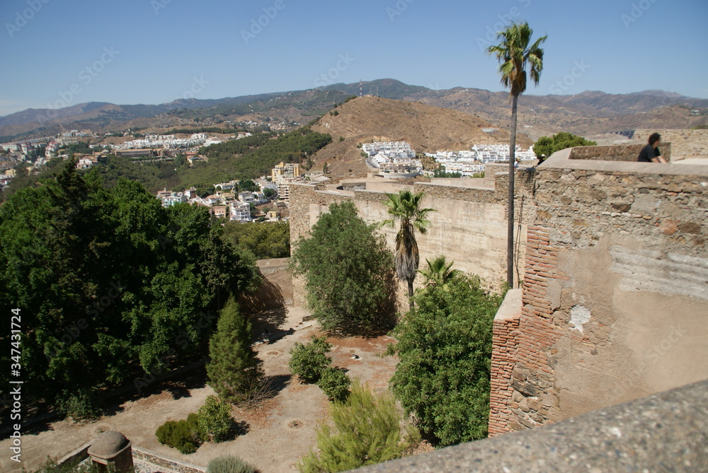 Château du Gibralfaro ou Castillo de Gibralfaro à Malaga en Andalousie en Espagne Château du Gibralfaro ou Castillo de Gibralfaro à Malaga en Andalousie en Espagne